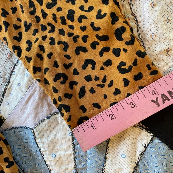 🎈SOLD🎈VINTAGE Milanzo 80s Leopard Print Ruffled Bottom Midi Dress 5/6 Puff - Picture 8 of 16